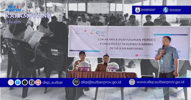 
					DKP Sulbar Lakukan Langkah Strategis Fasilitasi Penyusunan Perdes Konservasi Terumbu Karang di Karampuang