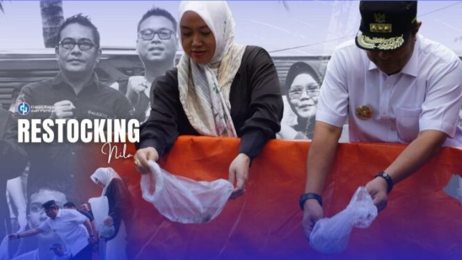 
					Tingkatkan ketahanan pangan Dan Ekonomi Berkelanjutan DKP Sulbar Tebar Benih Nila Di Area Publik